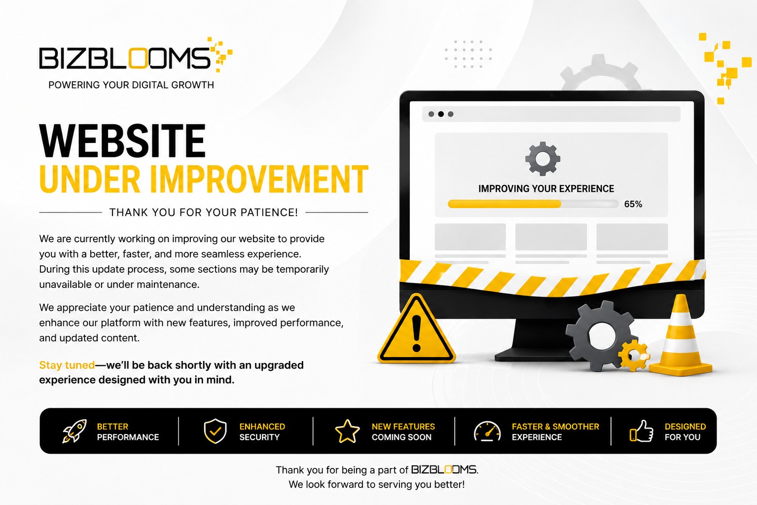 BizBlooms - Website Under Improvement